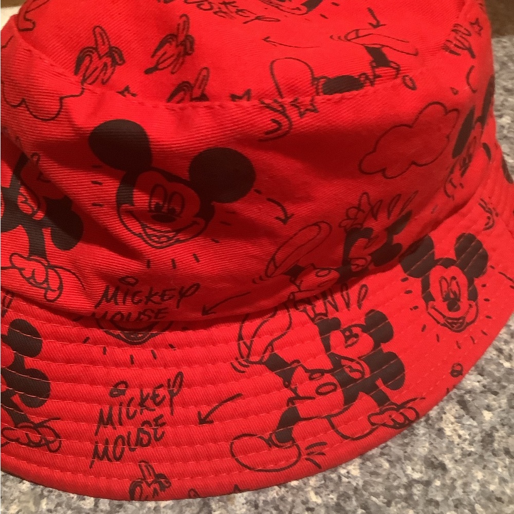 Mickey Mouse Red Reversible Bucket Hat for Kids